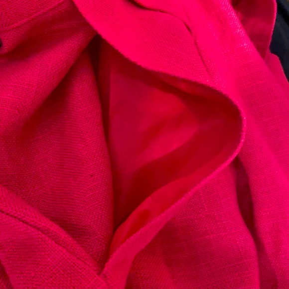 LADIES  2 piece Linen CAPRIS SUIT SET vintage PINK - Picture 6 of 6